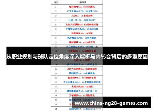 从职业规划与球队定位角度深入解析马内转会背后的多重原因